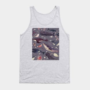 Whale song (lavander) Tank Top